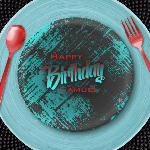 Assiettes En Carton Ado Boy Anniversaire