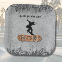 Adolescent Anniversaire Skateboard Graffiti Urbain