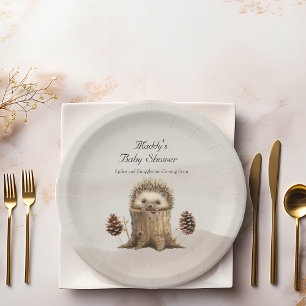 Assiettes En Carton Adorable Bébé mignon Baby shower de hérisson