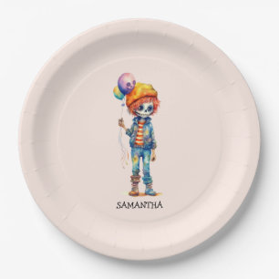 Assiettes En Carton Adorable Kid Zombie - Jolie Halloween (2)