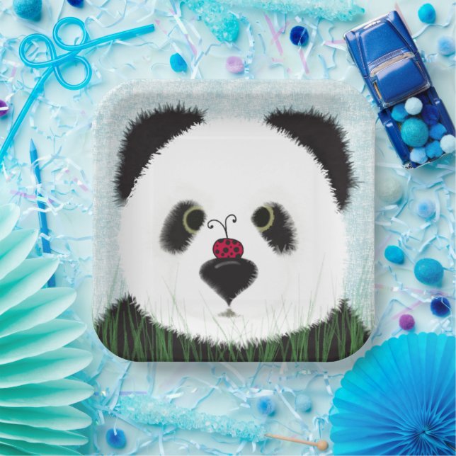 Assiettes En Carton Adorable Ours De Panda (Fête)