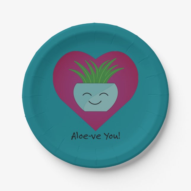 Assiettes En Carton Adorablement Drôle Aloeve You Aloe (Devant)