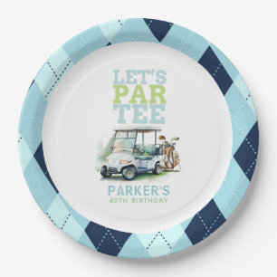 Assiettes En Carton Adulte Anniversaire Parte Golf Personnalisé