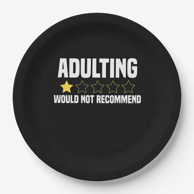 Assiettes En Carton Adulte surévalué (Devant)