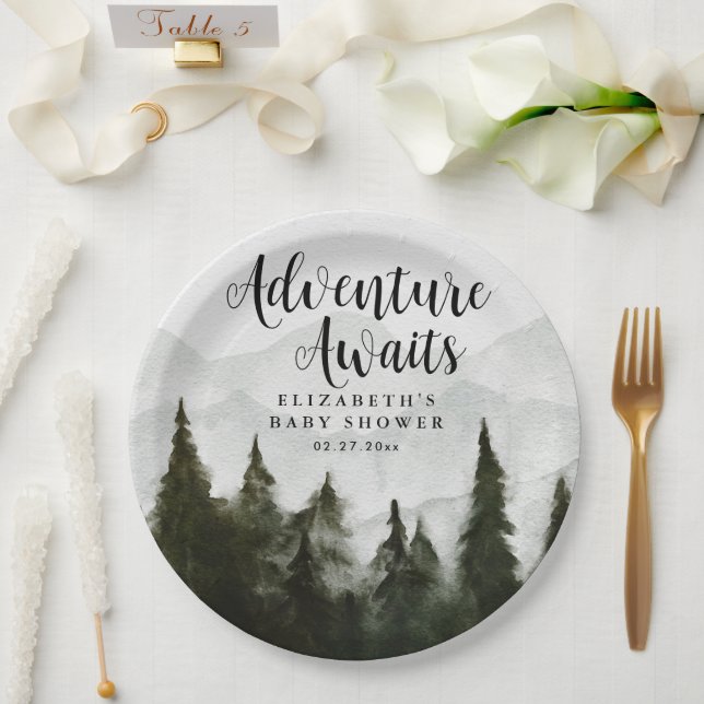Assiettes En Carton Adventure Attend le Baby shower des Monts Misty (Mariage)