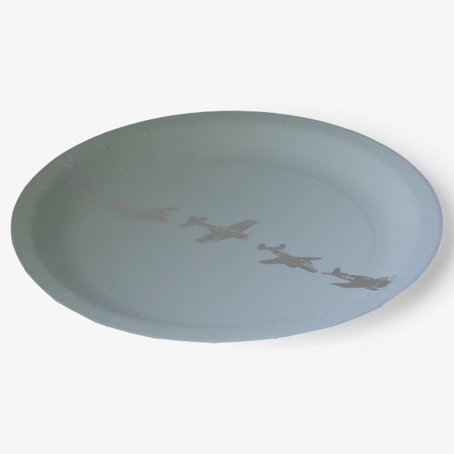Assiettes En Carton Aéronefs 2ème guerre mondiale (Angle)