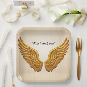 Assiettes En Carton Ailes d'opulence