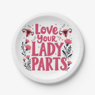 Assiettes En Carton Aimez votre Lady Parts Womb Positivité du corps