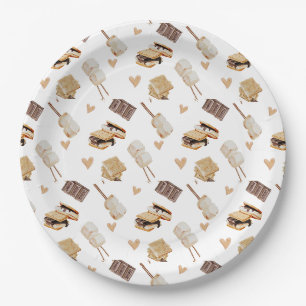 Assiettes En Carton Ajouter S’More Love à notre Baby shower familial
