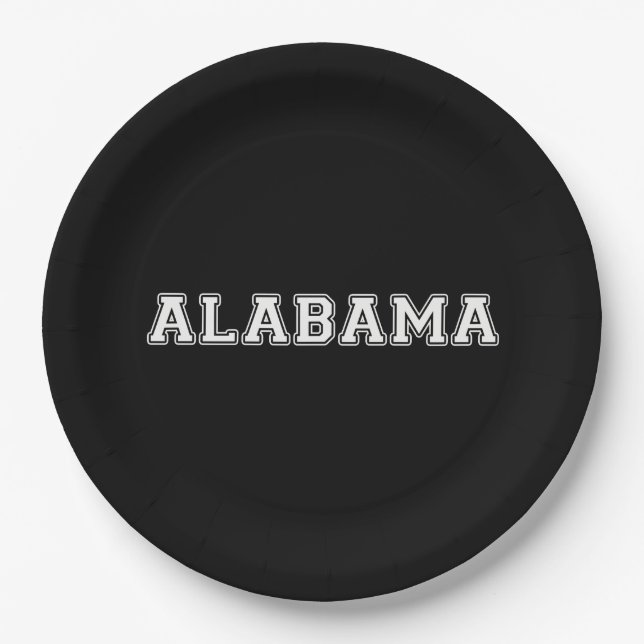 Assiettes En Carton Alabama (Devant)
