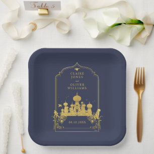 Assiettes En Carton Aladdin Gold Mariage de Disney
