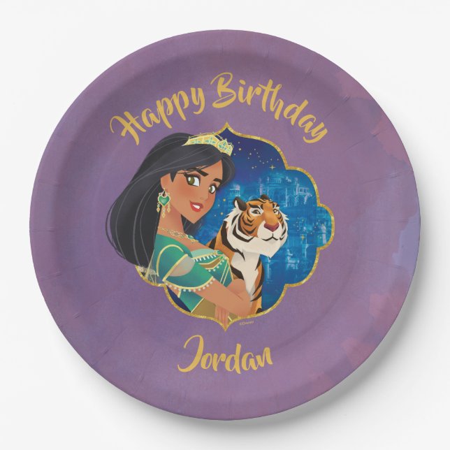 Assiettes En Carton Aladin| Graphisme Bijoux De Jasmin Et De Raja (Devant)