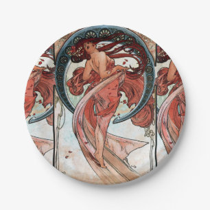 Assiettes En Carton Alfons Mucha 1898 Danse