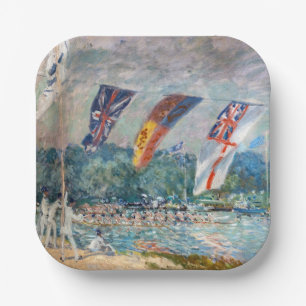 Assiettes En Carton Alfred Sisley - Régate à Molesey