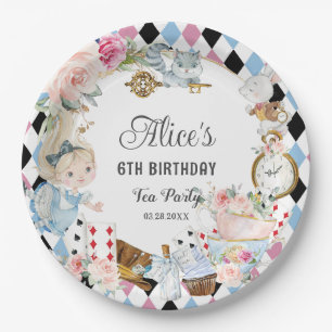 Assiettes En Carton Alice au pays des merveilles Anniversaire High Tea