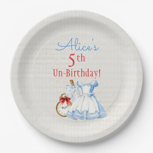 Assiettes En Carton Alice au pays des merveilles Buvez-moi Potion Robe (Devant)