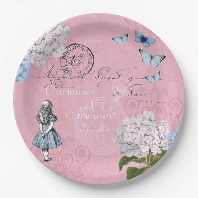 Assiettes En Carton Alice au pays des merveilles Plaques de papier ble (Devant)