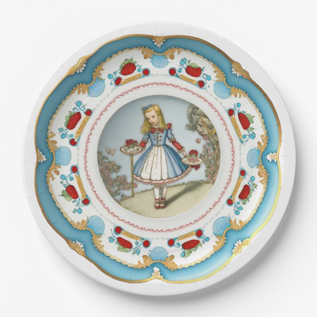 Assiettes En Carton Alice au pays des merveilles - Plaques de papier F (Devant)