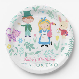 Assiettes En Carton Alice dans le thé du pays des merveilles pour la