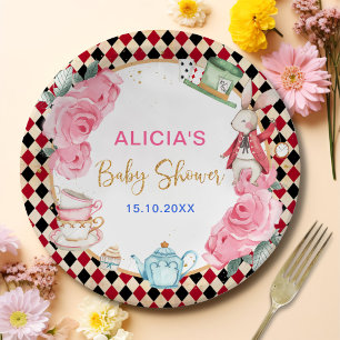 Assiettes En Carton Alice magique au pays des merveilles Baby shower T