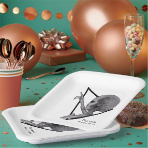 Assiettes En Carton Alien gris, la vérité est là