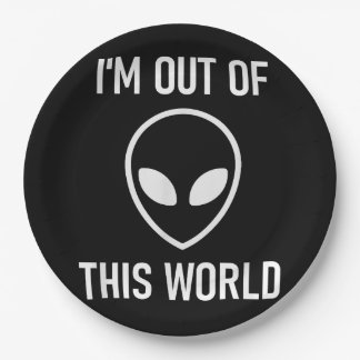 Assiettes En Carton Alien, Je Suis Sorti De Ce Monde, Drôle, Blagues,