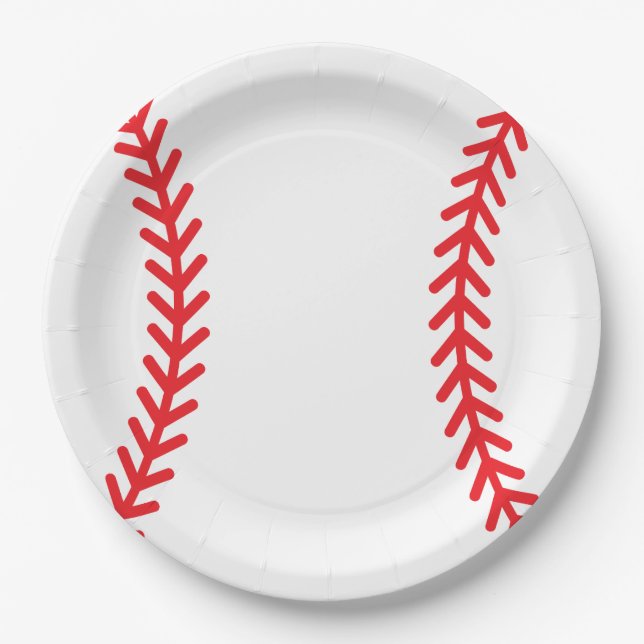 Assiettes En Carton Allez à la Plaque ! Plaques de baseball (Devant)