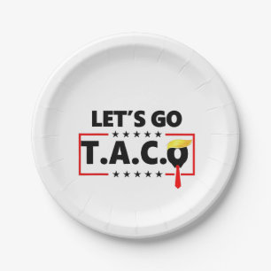 Assiettes En Carton Allez TACO Trump 4 juillet amateurs de Taco