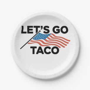Assiettes En Carton Allons-y TACO Trump toujours poulets dehors
