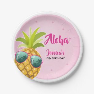 Assiettes En Carton Aloha plaque à papier Luau tropical d'anniversair