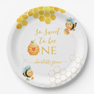 Assiettes En Carton Alors Doux D'Être Une Abeille Anniversaire