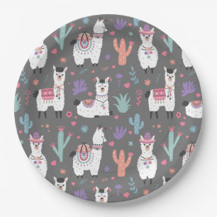 Assiettes En Carton Alpaca/Llama