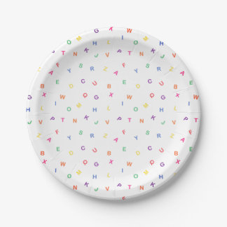Assiettes En Carton Alphabet