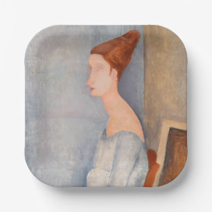 Assiettes En Carton Amedeo Modigliani - Portrait Jeanne Hebuterne #3