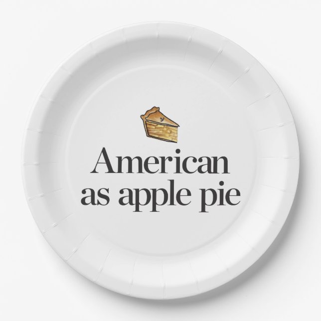 Assiettes En Carton Américain comme tarte aux pommes (Devant)