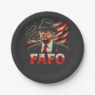 Assiettes En Carton Américain Donald Trump FAFO USA Drapeau patriotiqu