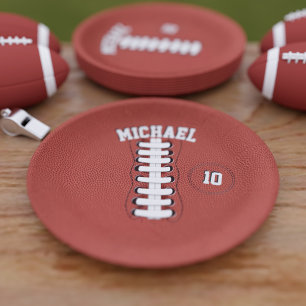Assiettes En Carton American Football Nom Anniversaire Party Plaque pa