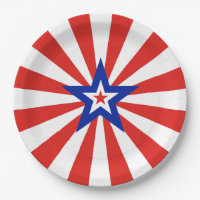 American Star sur rayonnements rouges et blancs