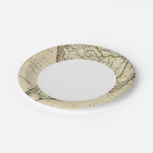 Assiettes En Carton Amérique du Sud avec des frontières définies