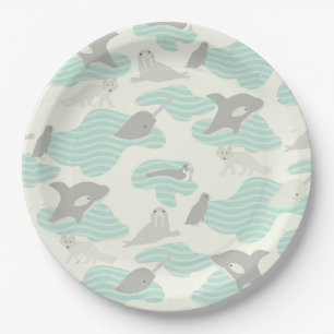 Assiettes En Carton Amis animaux arctiques