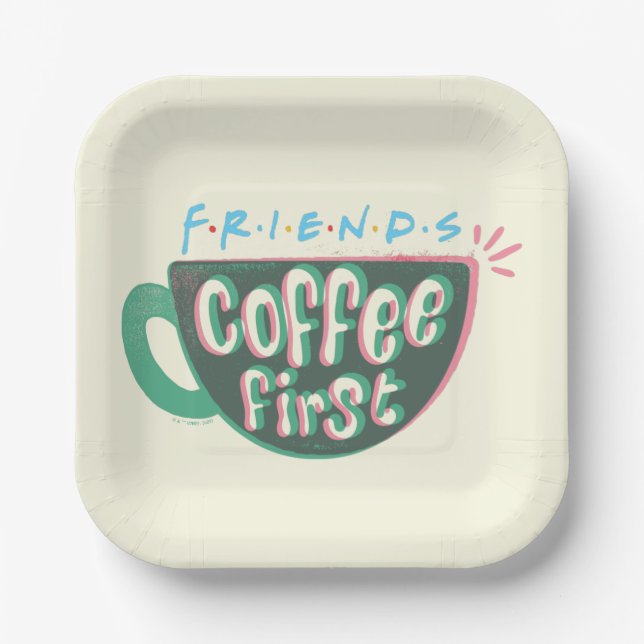 Assiettes En Carton AMIS™ | Café d'abord (Recto)