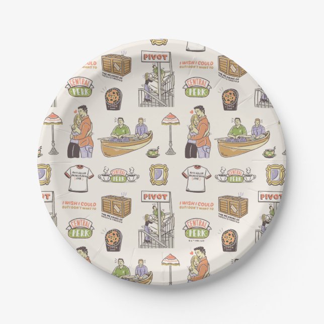 Assiettes En Carton AMIS™ | Icônes de dessin (Devant)