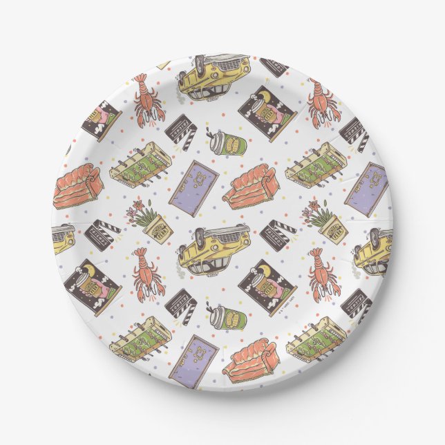 Assiettes En Carton AMIS™ | Motif d'icône Poka Dot (Devant)