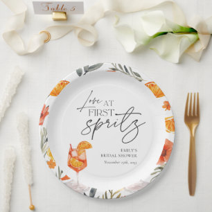 Assiettes En Carton Amour à la Fête des mariées First Spritz