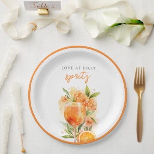 Assiettes En Carton Amour à la Fête des mariées First Spritz
