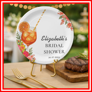 Assiettes En Carton Amour au Premier Spritz Cérémonie de Fiançailles C