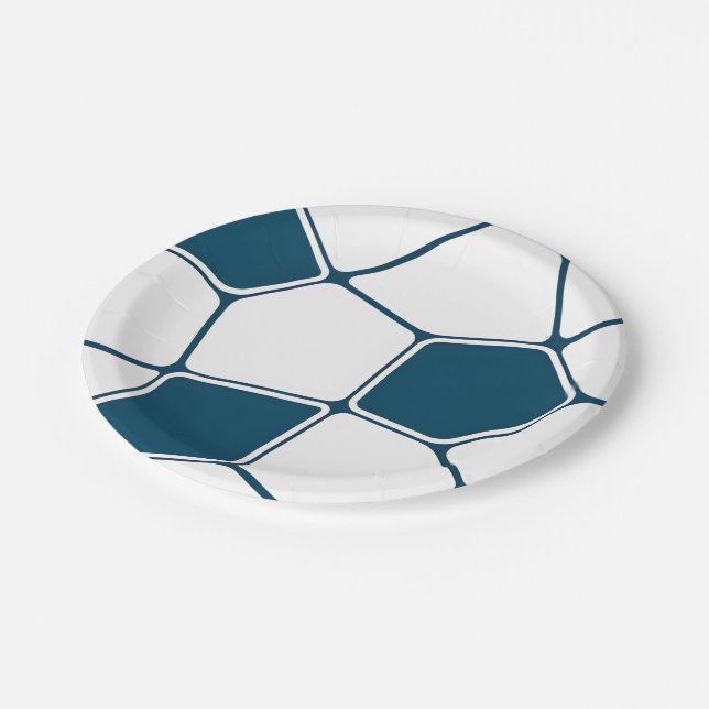 Assiettes En Carton Amour du football (Angle)
