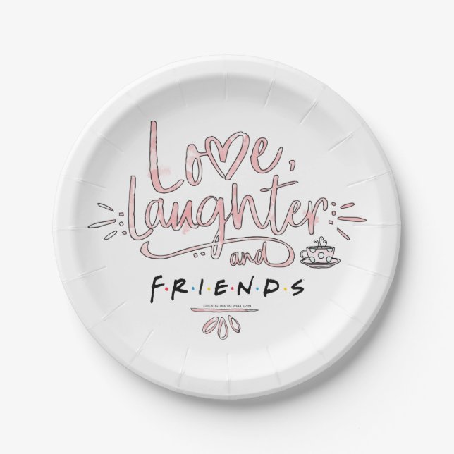 Assiettes En Carton Amour, rire et FRIENDSMC (Devant)