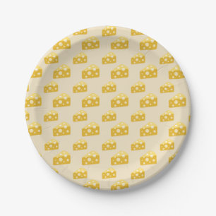 Assiettes En Carton Amoureux de fromage Emmental suisse jaune Amateur 