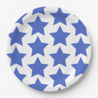 Amusant, Big Navy Blue Stars Motif - Nautique
